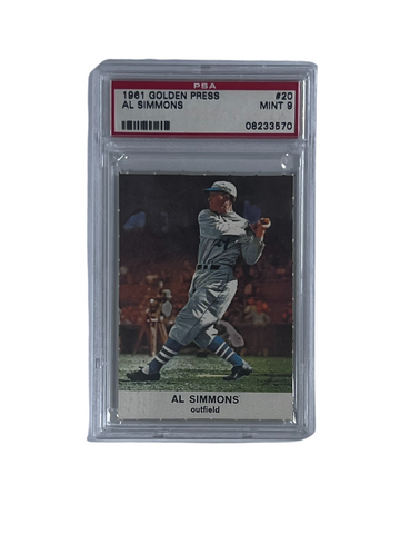 Al Simmons (HOF) 20 1961 PSA 9 Golden Press Baseball Card