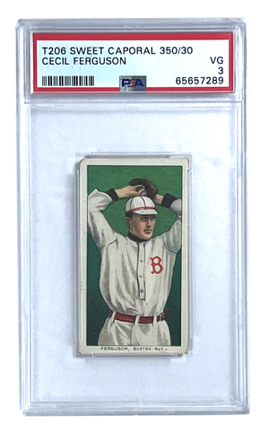 Cecil Ferguson 1909 T206 Sweet Caporal 350/30 PSA 3 Baseball Card