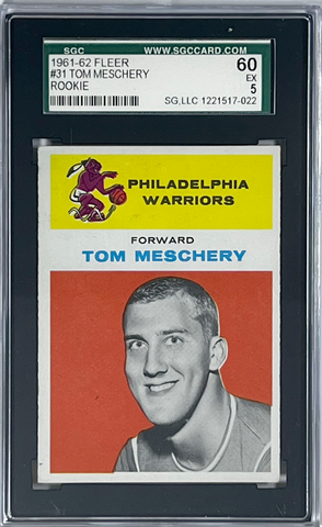 Tom Meschery (RC) 1961 Fleer #31 SGC 60 EX 5 Basketball Card
