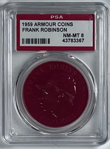 Frank Robinson 1959 Armour Coins PSA 8 (NM-MT)  Baseball Card