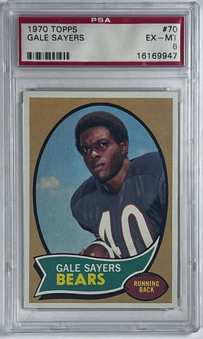 Gale Sayers 1970 Topps #70 PSA 6 (EX-MT) Football Card