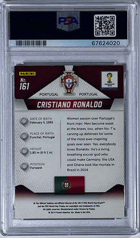Cristiano Ronaldo 2014 Panini Prizm World Cup #161 PSA 9 (MINT) Soccer Card