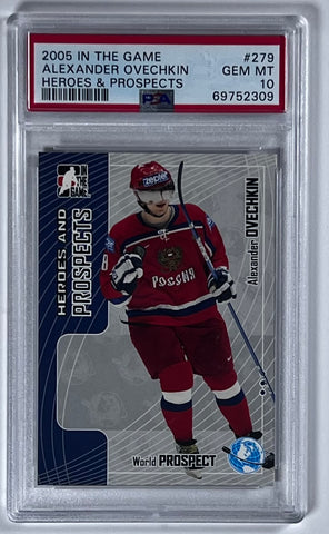 Alexander Ovechkin 2005 In the Game Heroes and Prospects #279 PSA 10 Ice Hockey Card