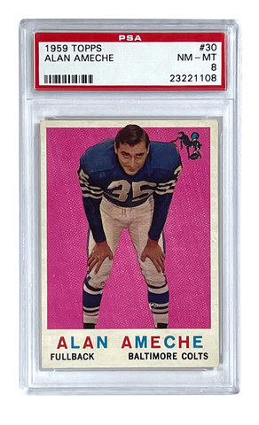 Alan Ameche 1959 Topps #30 PSA 8 (NM-MT) Football Card