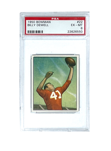 Billy Dewell 1950 Bowman #22 PSA 6 Football Card