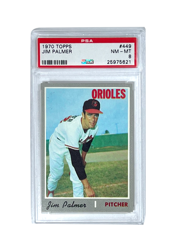 Jim Palmer (HOF) 1970 Topps #449 PSA 8 Baseball Card
