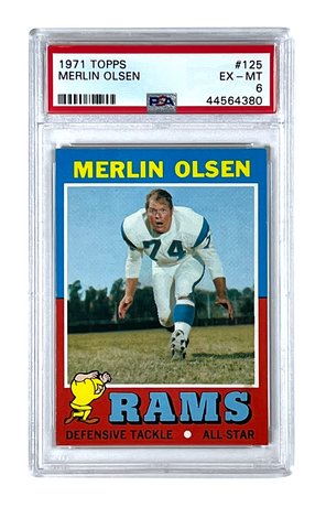 Merlin Olsen 1971 Topps #125 PSA 6 (EX-MT) Football Card