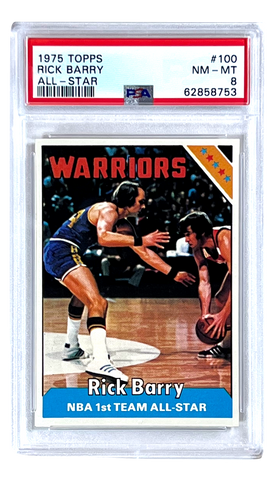 Rick Barry 1975 Topps #100 PSA 8  Basketball Card