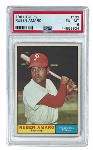 Ruben Amaro 1961 #103 Topps PSA 6 (EX-MT) Baseball Card
