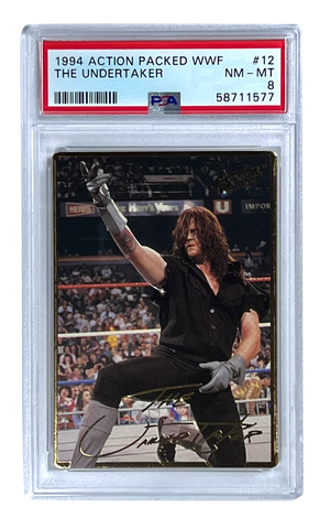 The Undertaker 1994 Action Packed WWF #12 PSA 8 Wrestling Card